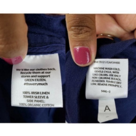 Eileen Fisher Navy Linen Cardigan Jacket - Picture 5 of 5